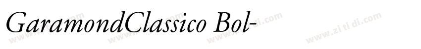 GaramondClassico Bol字体转换